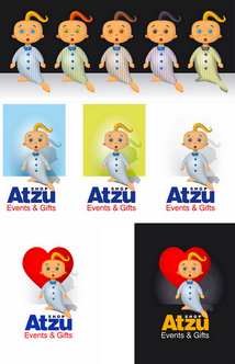 Atzu Shop logo - variants