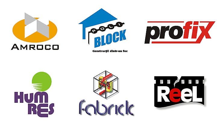 more logos: Amroco, Poli Block, profix, HumRes, fabrick, ReeL