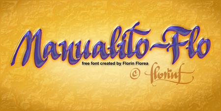 Manualito - Digital calligraphy brush style font. Created by Florin Florea.