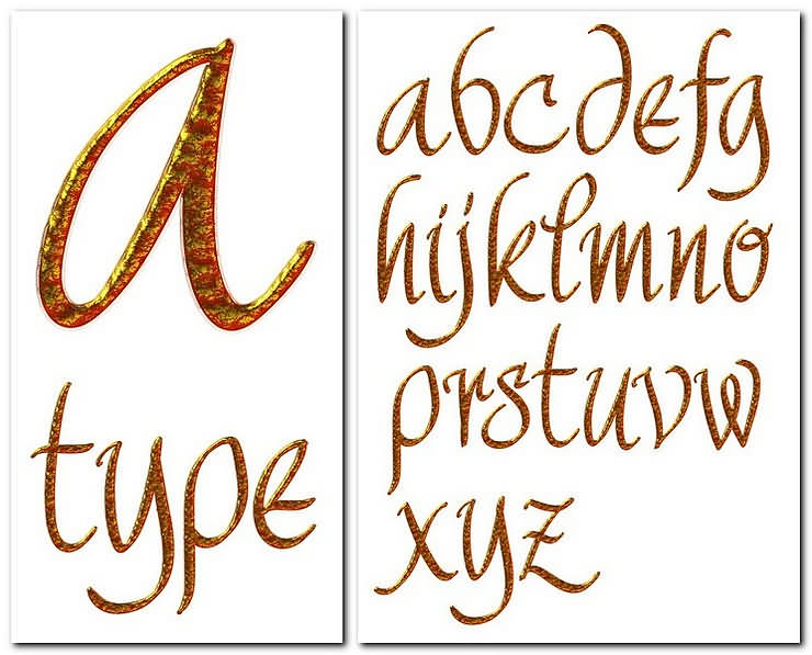 Calligraphic alphabet. Created by Florin Florea.