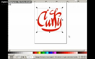 Inkscape Calligraphy - My Curly brush