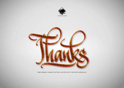 Thanks - caligrafie digitala