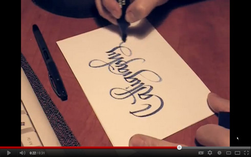 Video - caligrafie cu marker-ul